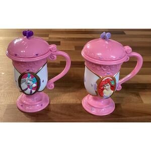 Ariel Mermaid & Bailey Circus Pink Unicorn Souvenir Collector Mugs Cups